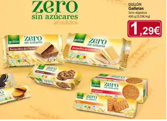 Hiper Usera Gullón Galletas Zero digestive 400g oferta