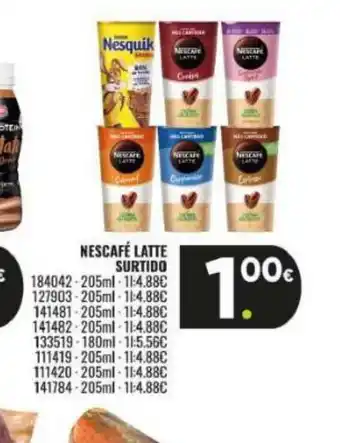 Family Cash Nescafé latte surtido oferta