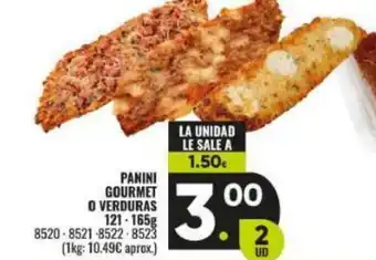 Family Cash Panini gourmet o verduras oferta