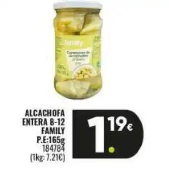 Family Cash FAMILY Alcachofa entera 8-12 oferta