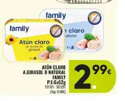 Family Cash FAMILY Atún claro a.girasol o natural oferta