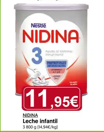 Hiper Usera Nidina Leche infantil 3 800g oferta