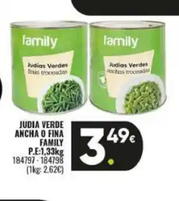 Family Cash FAMILY Judia verde ancha o fina oferta