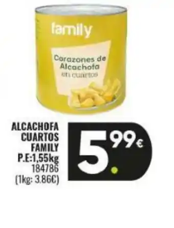 Family Cash FAMILY Alcachofa cuartos oferta