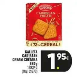 Family Cash CUETARA Galleta caribeam cream oferta