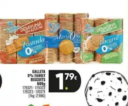 Family Cash Galleta 0% family biscuits oferta