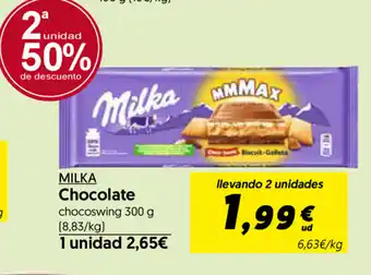 Hiper Usera Milka Chocolate 300g oferta