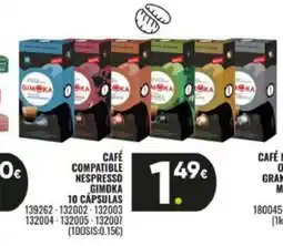 Family Cash Café compatible nespresso gimoka 10 cápsulas oferta