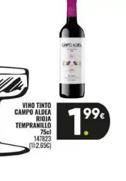 Family Cash Vino tinto campo aldea rioja tempranillo oferta