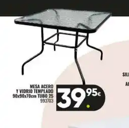 Family Cash Mesa acero y vidrio templado oferta