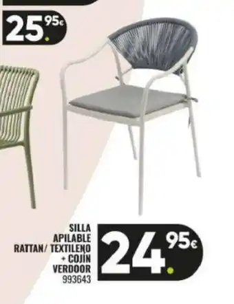 Family Cash Silla apilable rattan/textileno +cojin verdoor oferta