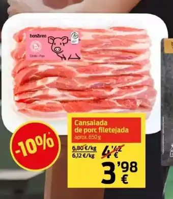 bonÀrea Cansalada de porc filetejada oferta