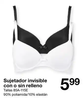 Zeeman Sujetador invisible con o sin relleno oferta