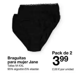 Zeeman Braguitas para mujer Jane oferta