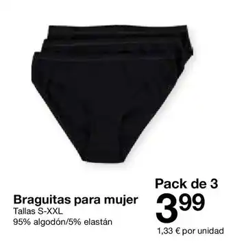 Zeeman Braguitas para mujer oferta