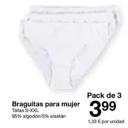 Zeeman Braguitas para mujer oferta