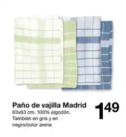 Zeeman Paño de vajilla Madrid oferta