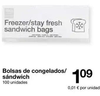 Zeeman Bolsas de congelados/ sándwich oferta