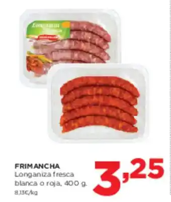 Alimerka FRIMANCHA Longaniza fresca blanca o roja oferta