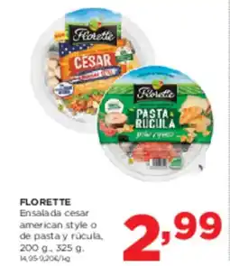 Alimerka FLORETTE Ensalada cesar american style o de pasta y rúcula oferta