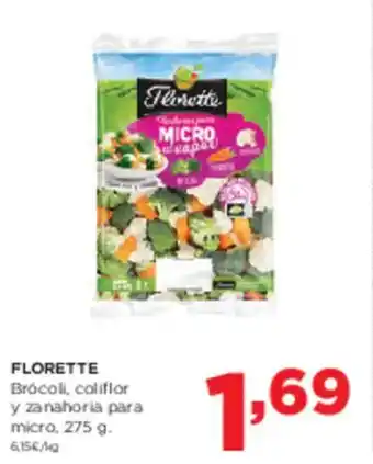 Alimerka FLORETTE Brócoli, coliflor y zanahoria para micro oferta