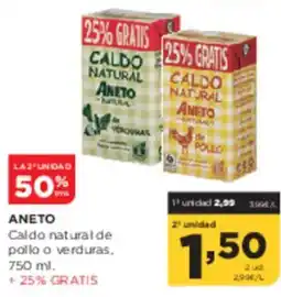 Alimerka ANETO Caldo natural de pollo o verduras oferta