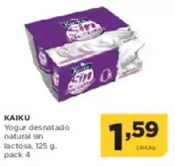 Alimerka KAIKU Yogur desnatado natural sin lactosa oferta