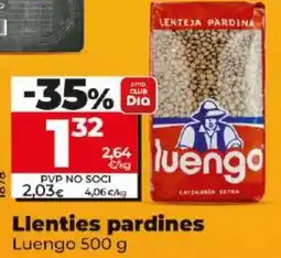 Dia LUENGO Llenties pardines oferta