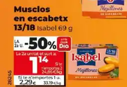 Dia ISABEL Musclos en escabetx 13/18 oferta