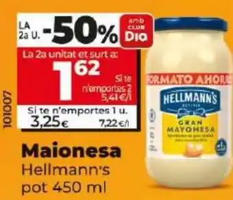 Dia HELLMANN'S Maionesa oferta