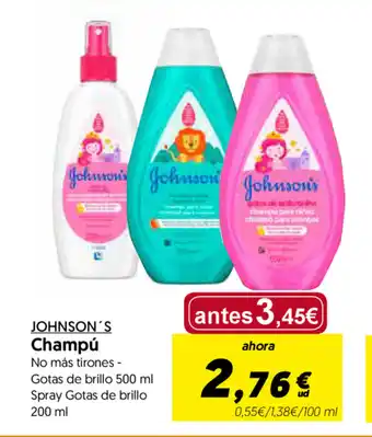 Hiper Usera Johnson's Champú 200ml oferta