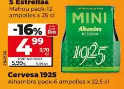 Dia ALHAMBRA Cervesa 1925 oferta