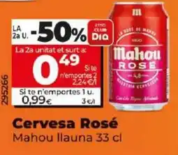 Dia MAHOU ILAUNA Cervesa Rosé oferta