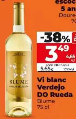 Dia BLUME Vi blanc Verdejo DO Rueda oferta