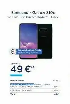 Apple Samsung galaxy s10e oferta