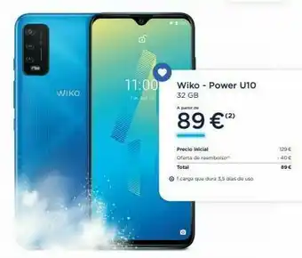 Apple Wiko - power u10 oferta