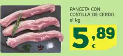 HiperDino Panceta con costilla de cerdo, oferta