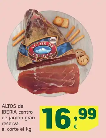 HiperDino ALTOS de IBERIA centro de jamón gran reserva, oferta