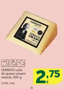 HiperDino CERRATO cuña de queso umami mezcla oferta