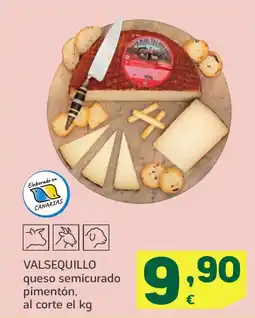 HiperDino VALSEQUILLO queso semicurado pimentón, oferta