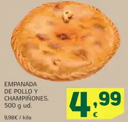 HiperDino Empanada de pollo y champiñones oferta