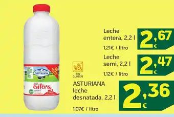 HiperDino ASTURIANA leche desnatada oferta