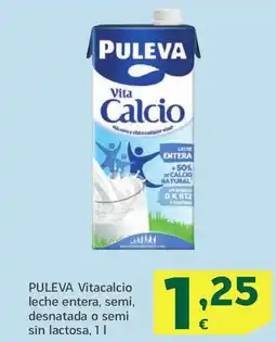 HiperDino PULEVA Vitacalcio leche entera, semi, desnatada o semi sin lactosa oferta