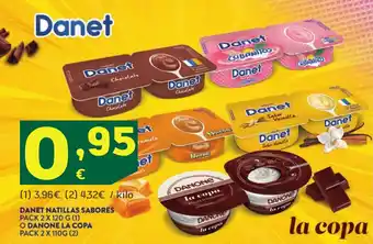 HiperDino DANET natillas sabores oferta