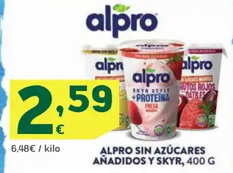 HiperDino ALPRO sin azúcares añadidos y skyr oferta