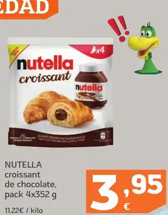 HiperDino NUTELLA croissant de chocolate, oferta