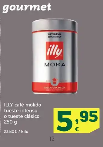 HiperDino ILLY café molido tueste intenso o tueste clásico oferta