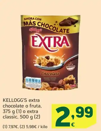 HiperDino KELLOGG'S extra chocolate o fruta o extra classic oferta