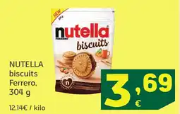 HiperDino NUTELLA biscuits Ferrero, oferta