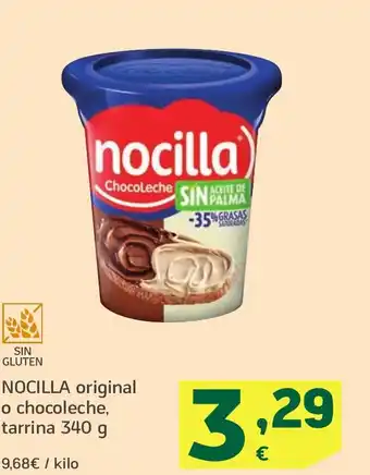 HiperDino NOCILLA original o chocoleche, tarrina oferta